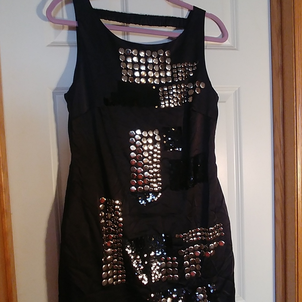 Black sequence dress